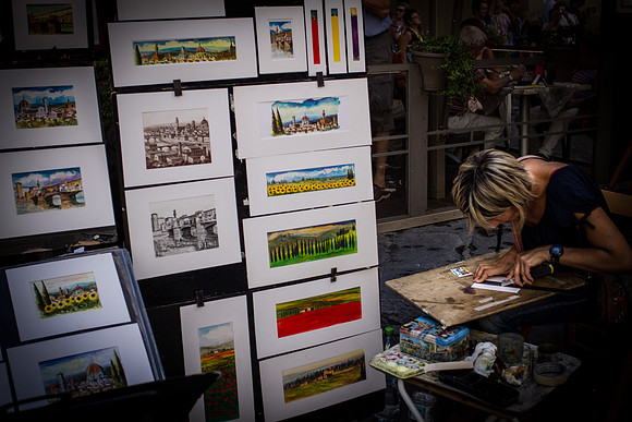 Artist at work